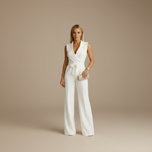 Load image into Gallery viewer, Wide Leg Wrap Jumpsuit for Women with Elegant Draped Waist
